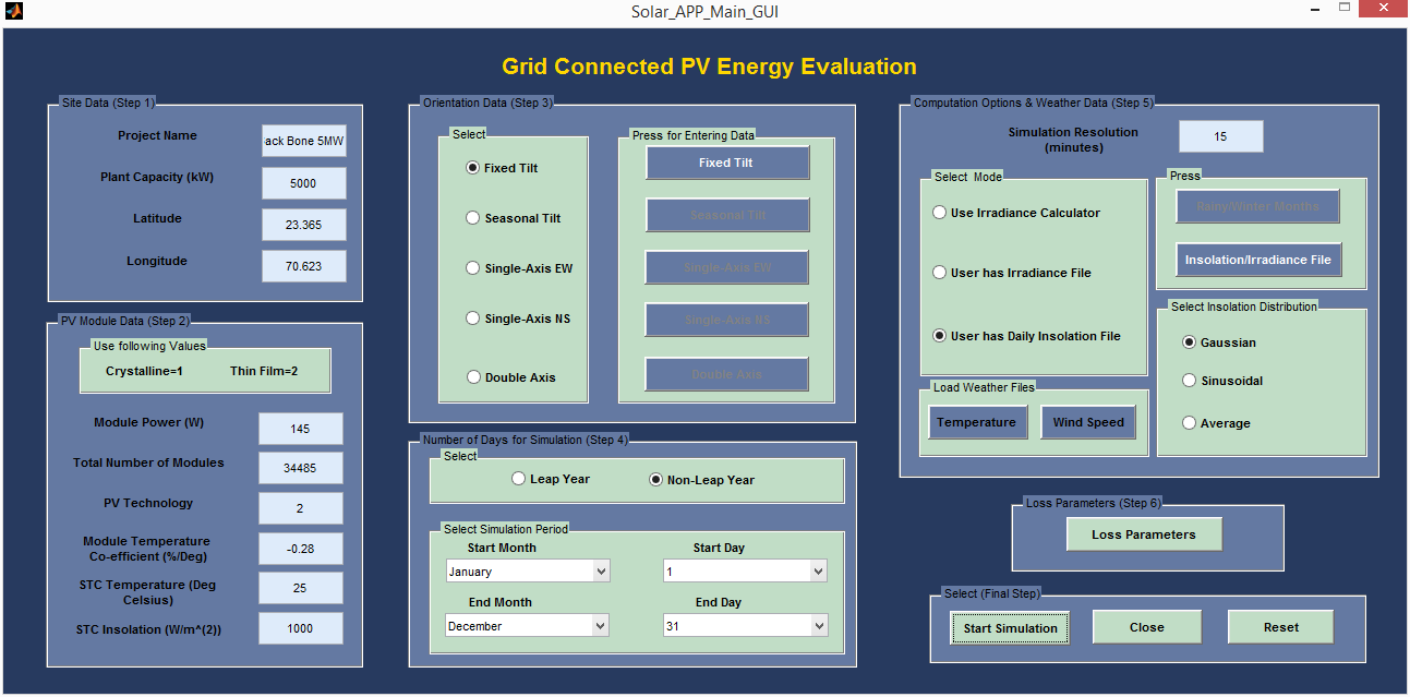 Solar Energy Estimation Application